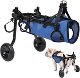 Silla de ruedas para perro pequeño en talla S con ajuste para mayor confort.