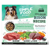 Simple Food Project Receta de Bison, bolsa de 96oz, alimentación conveniente para perros