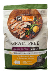 SIMPLY NOURISH bolsa de comida seca para perros pequeños con pollo y guisantes.