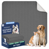 Sinotalent almohadilla para pis de perros 60x82 en gris oscuro, absorbente y lavable.