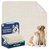 Sinotalent: paquete-2 almohadillas lavables crema-blanco, protección duradera para pisos.