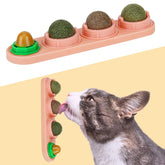 SINROBO bola de catnip para pared rosa, estimula juego seguro.