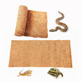 SISIPAI LIFE Alfombra coco natural 36x18 para terrario, superficie cómoda para reptiles.
