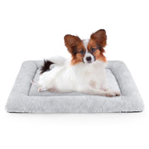 Cama para perro SIWA MARY suave y gris, ideal para jaula de 23x18 pulgadas.