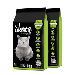 Skoon guijarros de diatomita originales en bolsas para arenero de gatos.
