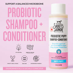 Acondicionador protiótico Skout’s Honor con omega-3 para pelaje suave.