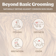 Skout's Honor champú para perros, espuma suave, experiencia de baño agradable.