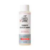 SKOUT'S HONOR Probiotic Itch Relief Shampoo, botella frontal, calma la irritación de la piel.