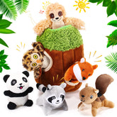Skylety casa-arbol-peluche: refugio suave para juegos y descanso
