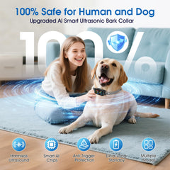 Collar ultrasonico SLAYKAM para perros medianos, respuesta rápida y respetuosa al ladrido.