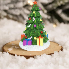 SLOCME instalación estable, árbol navideño en la superficie del acuario.