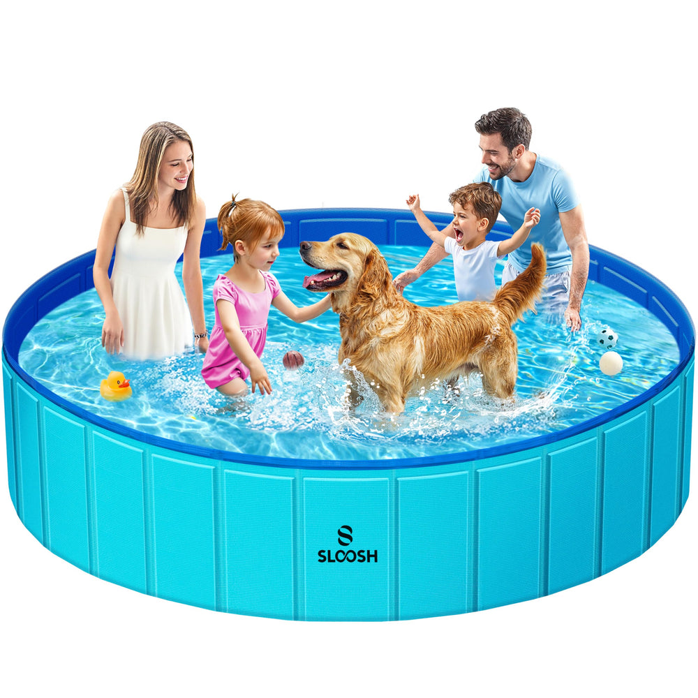 SLOOSH piscina para perros plegable azul 71x12, ideal para juego al aire libre