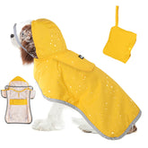 SlowTon impermeable con capucha transparente para ver al perro bajo lluvia