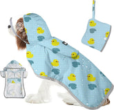 SlowTon impermeable con capucha transparente mantiene seco al perro y visión clara.