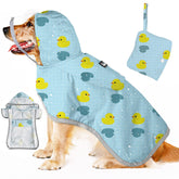 SlowTon impermeable para perros con capucha transparente protege contra la lluvia.