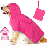 SlowTon poncho impermeable de doble capa para perros, mantiene seco durante la lluvia.