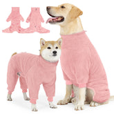 SlowTon pijama para perro, frente, ofrece calor suave para paseos fríos.