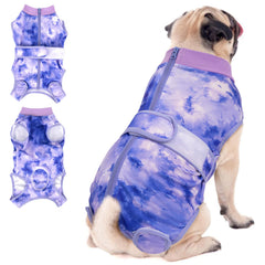 SlowTon pijama de recuperación para perro con cremallera dorsal facilita vestir