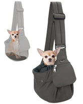SlowTon sling de transporte para perros con base dura, ideal para paseos cortos.