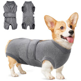 SlowTon traje de recuperación para perro, vista frontal, cómodo postoperatorio