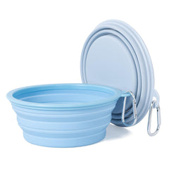 SLSON tazón plegable gris macaron para gatos, perfecto para comida en viajes