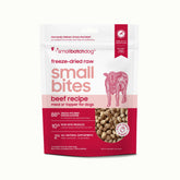 Smallbatch carne para perros liofilizado bocaditos, snack proteico para entrenamiento.