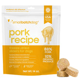 smallbatch Pets empaque visible de alimento crudo de cerdo para perros, fácil de almacenar