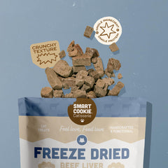 Smart Cookie Salmón salvaje deshidratado: fuente natural de omega 3 para pelaje brillante.