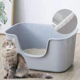 Smart Paws arenero extragrande, vista frontal abierta, ideal para gatos grandes