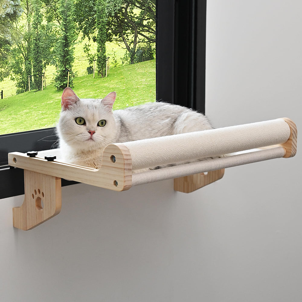 SMARTBEAN hamaca para ventana para gatos con vista 180° para observar el exterior.