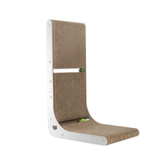 SMARTBEAN rascador de cartón en L montado en pared para gatos, ideal para rascar y estirarse.