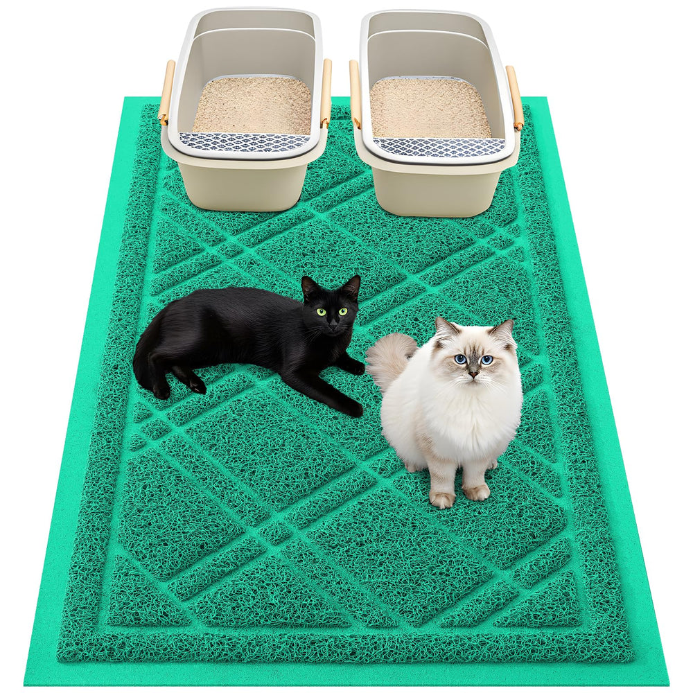 Smiry alfombra para arena gatos 47x32 atrapa arena y evita manchas.