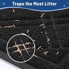 Smiry alfombra arena para gatos recolectora: captura la arena y reduce la suciedad.