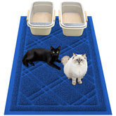 Alfombra Smiry para caja de arena 36x24 azul mantiene el suelo seco.