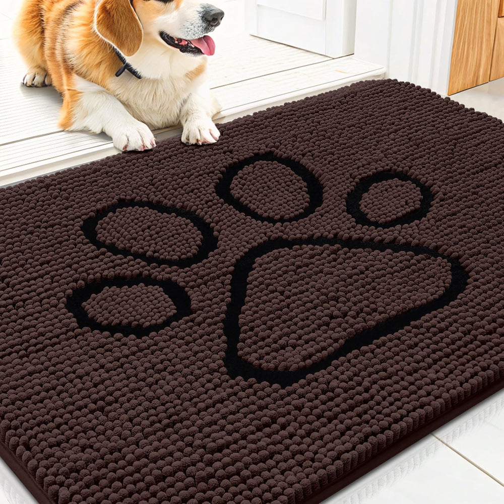 Smiry alfombra Chenille para entrada, suave y absorbente.