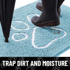 Smiry Alfombra absorbente para entrada atrapa agua y suciedad
