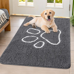 Smiry alfombra de puerta con chenille suave para mayor confort al entrar.