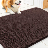 Smiry alfombra de entrada chenille suave para comodidad de pies y mascotas