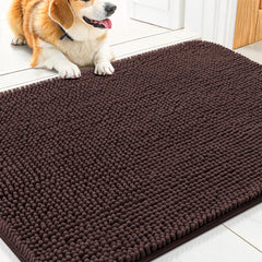 Smiry alfombra de entrada chenille suave para comodidad de pies y mascotas