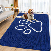 Smiry alfombra de entrada con chenille suave para confort de pies y patas