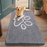 Smiry alfombra entrada chenille con tacto suave y confort para pies y patas