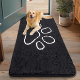 Smiry alfombra de entrada de chenille suave y absorbente para interiores
