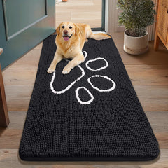 Smiry alfombra de entrada de chenille suave y absorbente para interiores