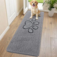Alfombra Smiry de entrada en chenille: comodidad para pies y patas.
