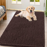 Smiry alfombra de entrada chenille suave para perros, mantiene el piso limpio
