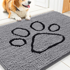 Smiry alfombra para perros, patas en lodo: absorbe humedad y mantiene limpia la entrada.