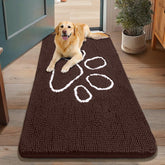 Alfombra Smiry puerta chenilla frente, textura suave para pies cómodos.