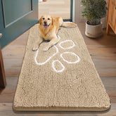 Smiry alfombra puerta chenille absorbente para suelos limpios al entrar.