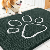 Smiry alfombra para puerta con chenille absorbente para captar suciedad en la entrada