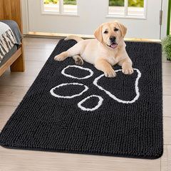 Smiry alfombra de puerta chenille suave para comodidad de pies y mascotas.